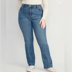 Old Navy High Rise Kicker Bootcut Button Fly Denim Jeans Size 14 Medium Wash